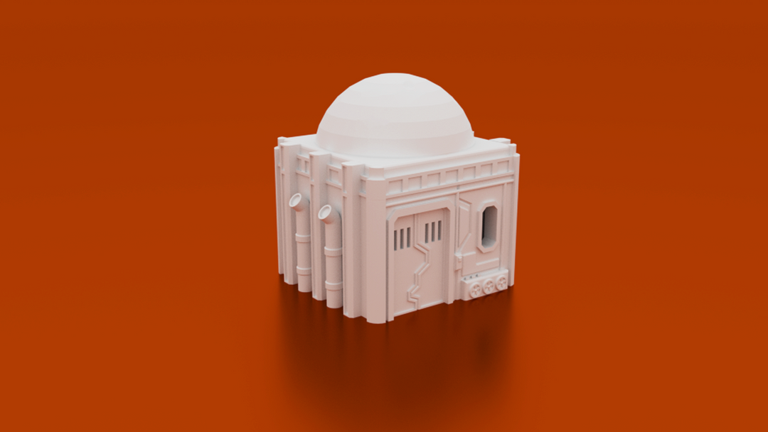 Corvus Games Terrain 3D printable 15mm scifi outpost compound buildings