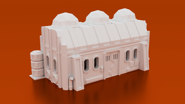 Corvus Games Terrain 3D printable 15mm scifi outpost compound buildings