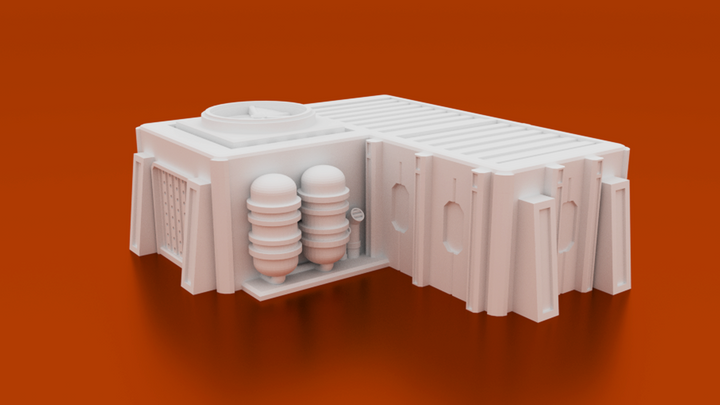 Corvus Games Terrain 3D printable 15mm scifi outpost compound buildings