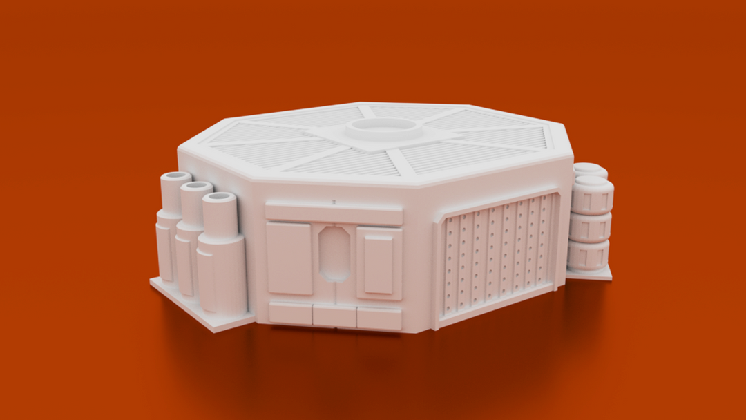 Corvus Games Terrain 3D printable 15mm scifi outpost compound buildings