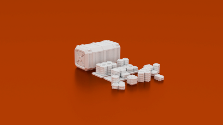 Corvus Games Terrain 3D printable 15mm scifi outpost compound buildings