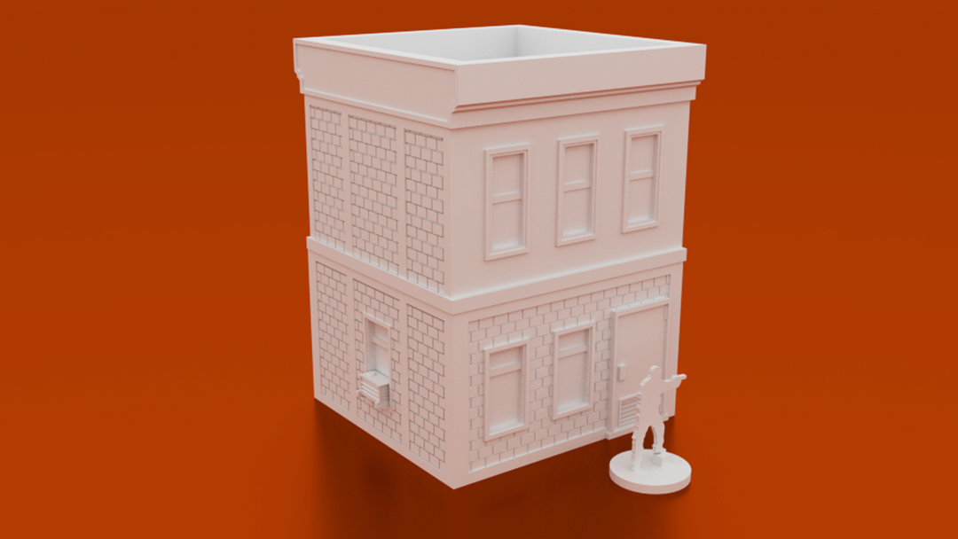 Corvus Games Terrain 3D printable 28mm Post Office Building for Marvel Crisis Protocol, The Walking Dead and Fallout