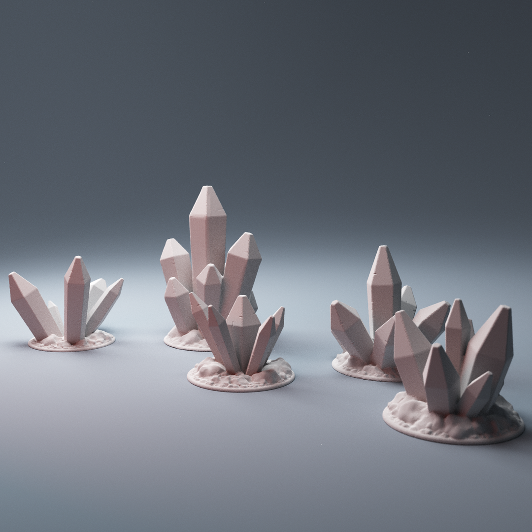 Corvus Games Terrain 3D printable Alien Crystal Formations for Star Wars Legion, Warhammer 40k, Infinity, Gate of Antares, Star Breach, Judge Dredd 28mm - 32mm scifi tabletop wargaming