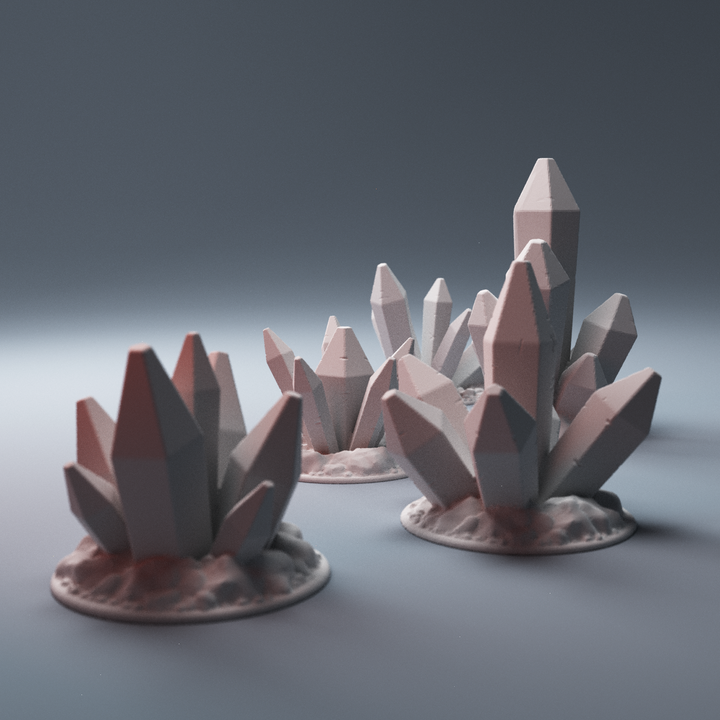 Corvus Games Terrain 3D printable Alien Crystal Formations for Star Wars Legion, Warhammer 40k, Infinity, Gate of Antares, Star Breach, Judge Dredd, Strontium Dog 28mm - 32mm scifi tabletop