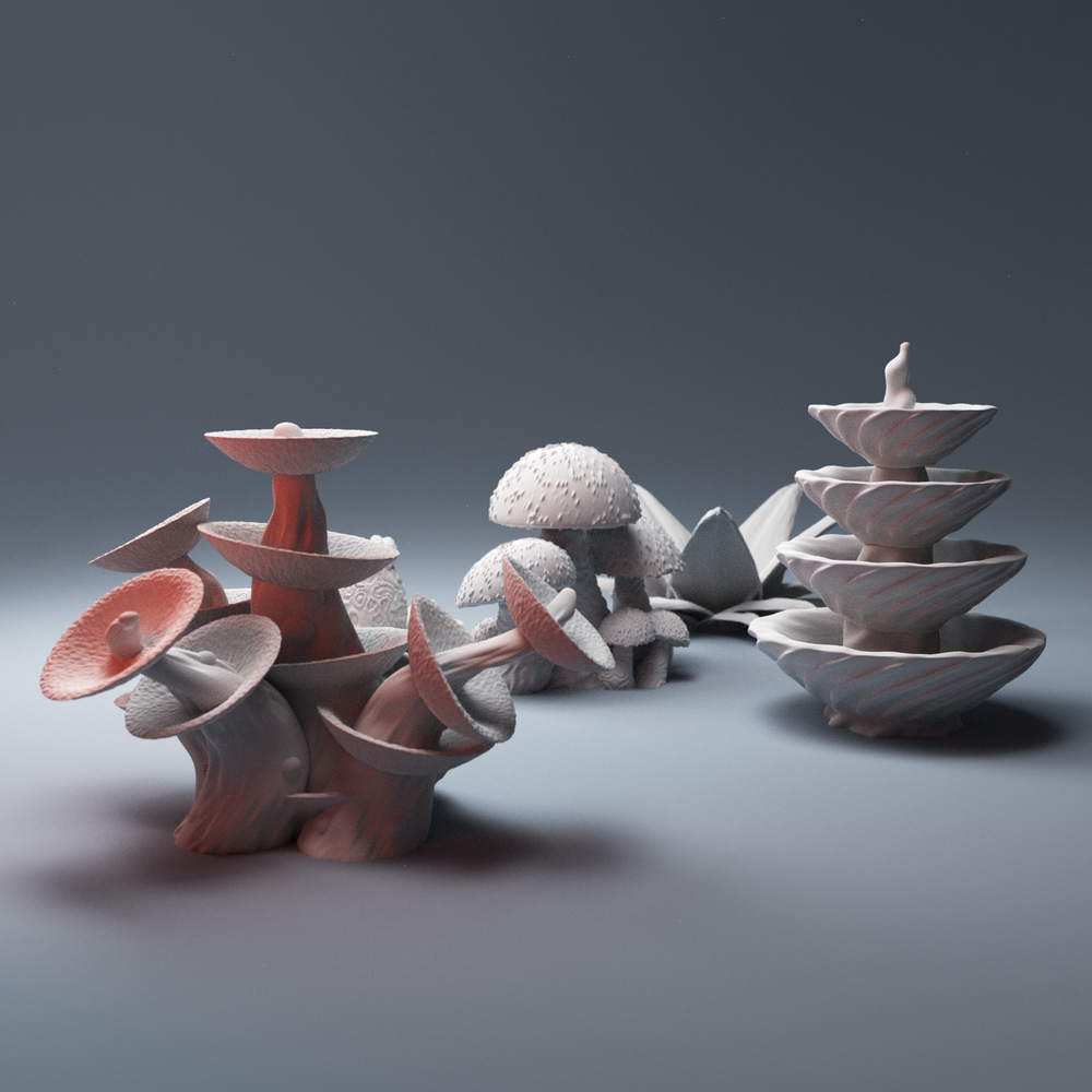 Corvus Games Terrain 3D printable Alien Plants for Star Wars Legion, Warhammer 40k, Infinity, Gate of Antares, Star Breach, Judge Dredd