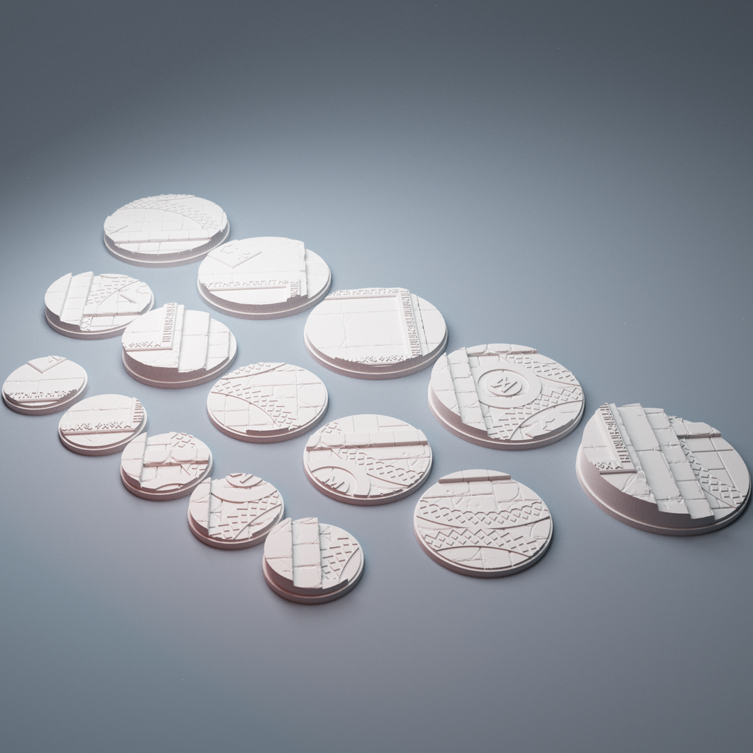 Corvus Games Terrain 3D printable Asgard Miniatures Bases for Marvel Crisis Protocol for characters Thor, Loki, Hela runes