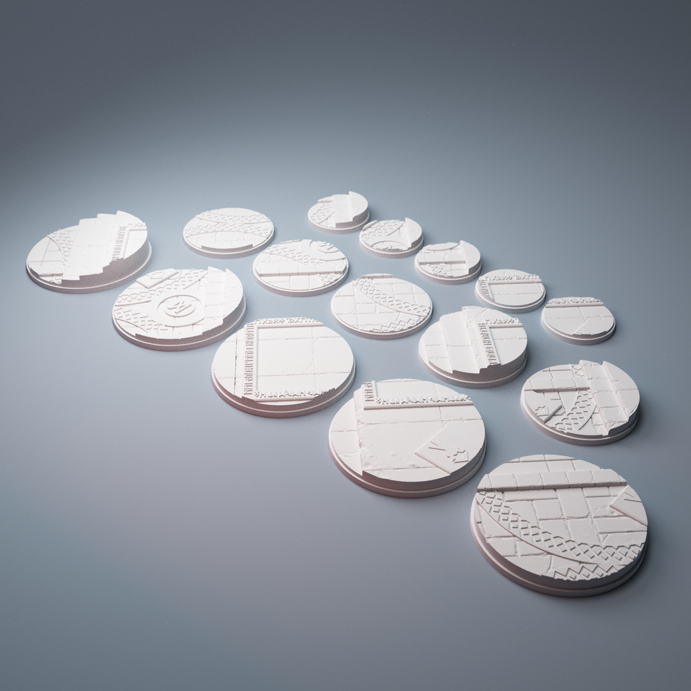 Corvus Games Terrain 3D printable Asgard Miniatures Bases for Marvel Crisis Protocol for characters Thor, Loki, Hela runes