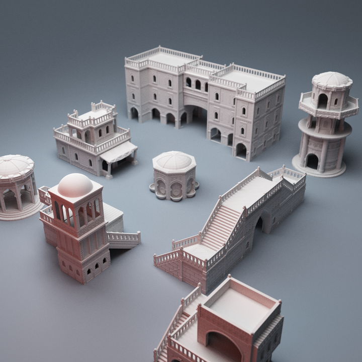 Corvus Games Terrain 3D printable Atreus Settlement scifi buildings for 28mm tabletop wargaming 1