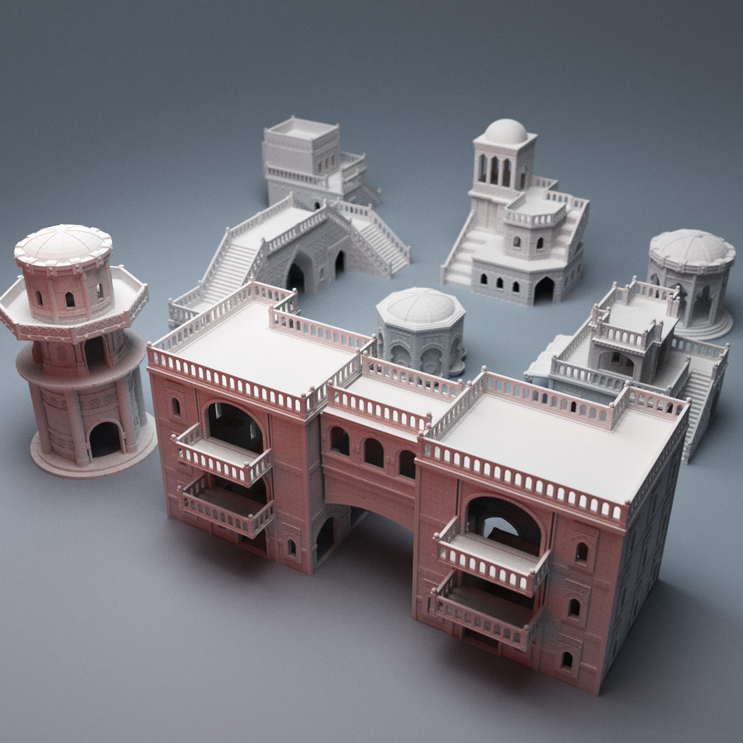 Corvus Games Terrain 3D printable Atreus Settlement scifi buildings for 28mm tabletop wargaming 1