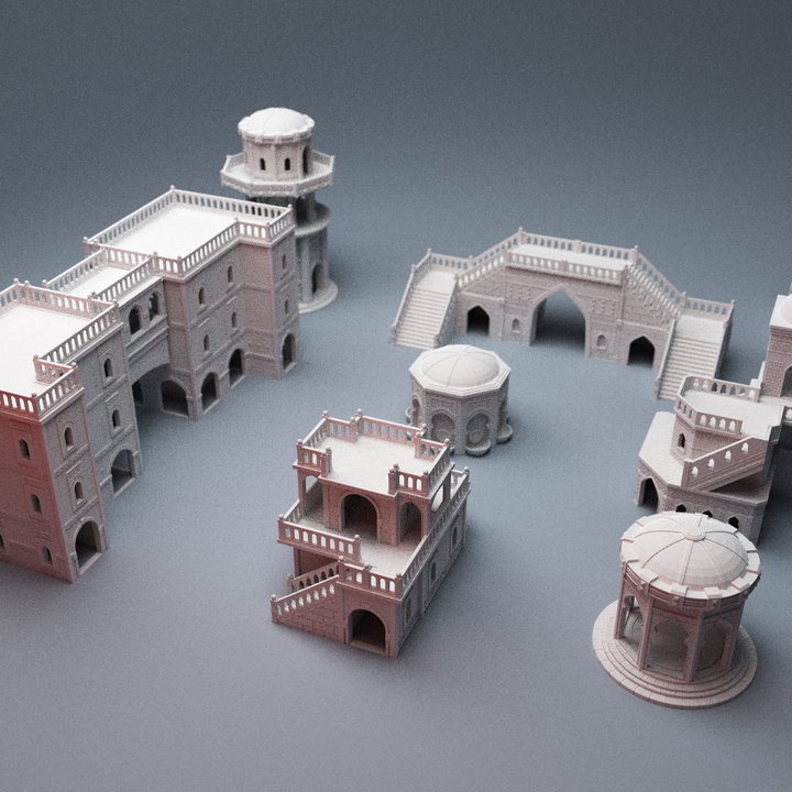 Corvus Games Terrain 3D printable Atreus Settlement scifi buildings for 28mm tabletop wargaming 1