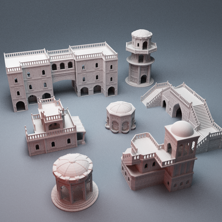 Corvus Games Terrain 3D printable Atreus Settlement scifi buildings for 28mm tabletop wargaming 1