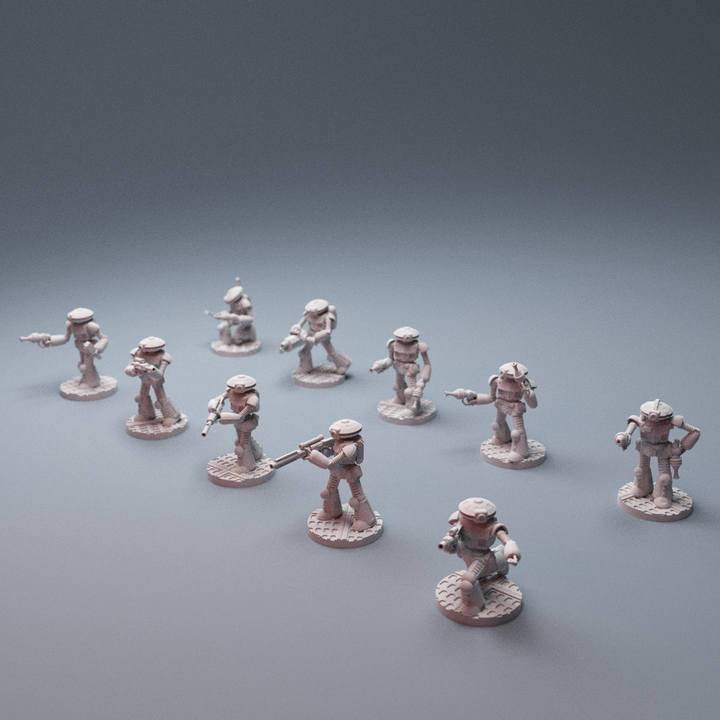 Corvus Games Terrain 3D printable BattleBotz 15mm robot miniatures for scifi tabletop wargaming