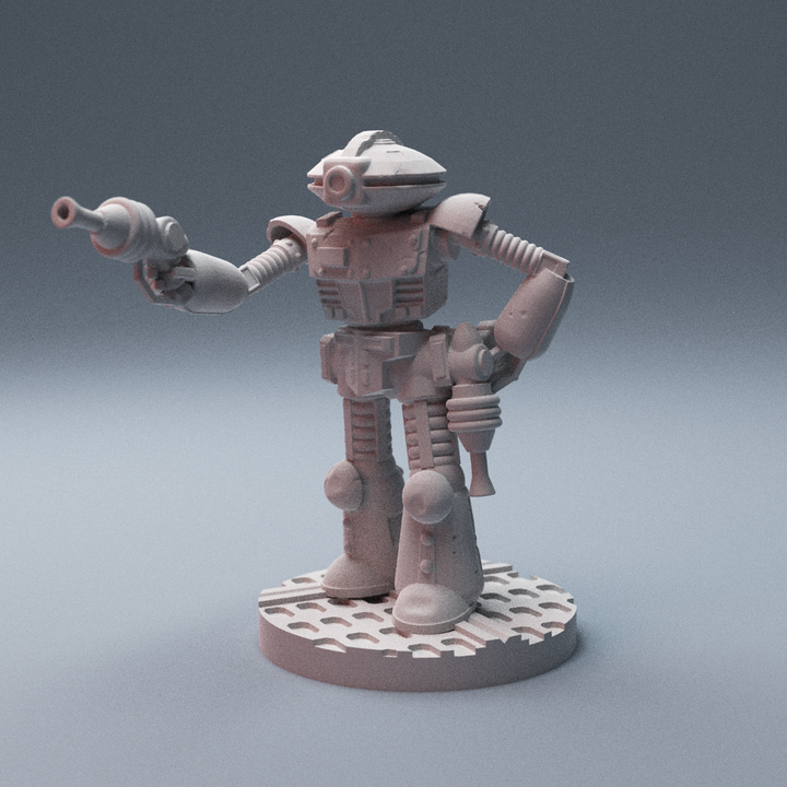 Corvus Games Terrain 3D printable BattleBotz 15mm robot miniatures for scifi tabletop wargaming