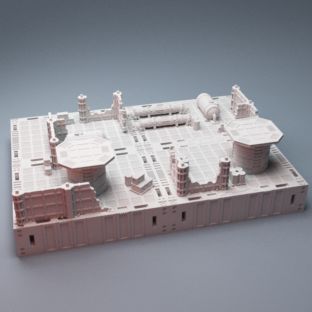 Corvus Games Terrain 3D printable BattleBox15 Travel Storage Solution for 15mm scifi tabletop wargaming
