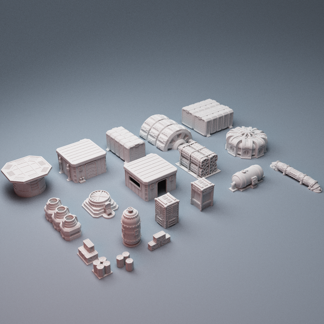 Corvus Games Terrain 3D printable BattleBox15 Travel Storage Solution for 15mm scifi tabletop wargaming
