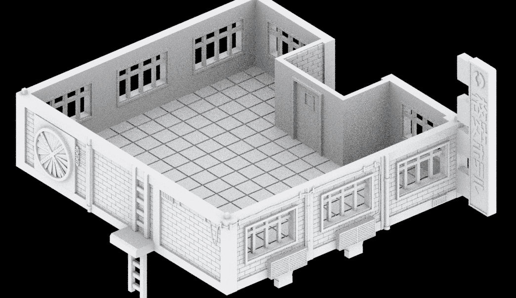 Corvus Games Terrain 3D printable Cheap Hotel for 28mm cyberpunk and scifi tabletop wargames Reality's Edge, Neuromancer games