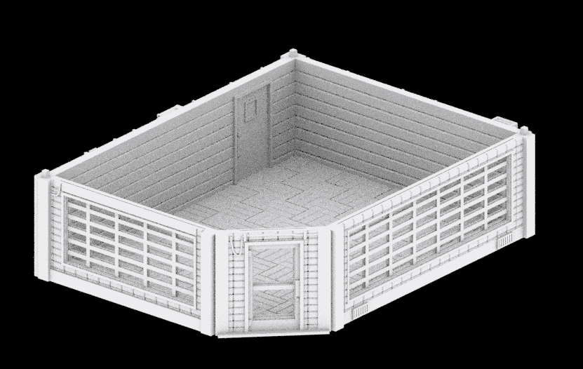Corvus Games Terrain 3D printable Cheap Hotel for 28mm cyberpunk and scifi tabletop wargames Reality's Edge, Neuromancer games