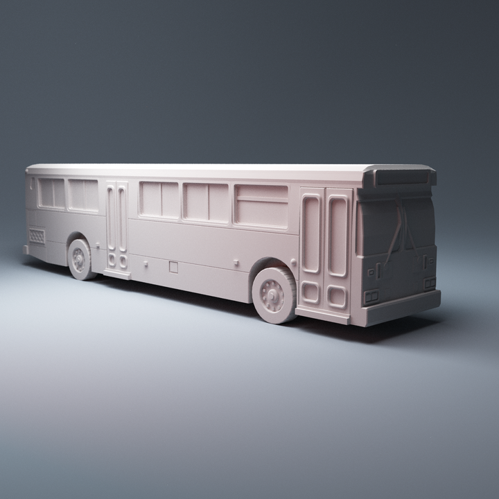 Corvus Games Terrain 3D printable City Bus compatible with urban games like Fallout, The Walking Dead, This Is Not a Test, Marvel Crisis Protocol, Last Days 28mm scale New York bus