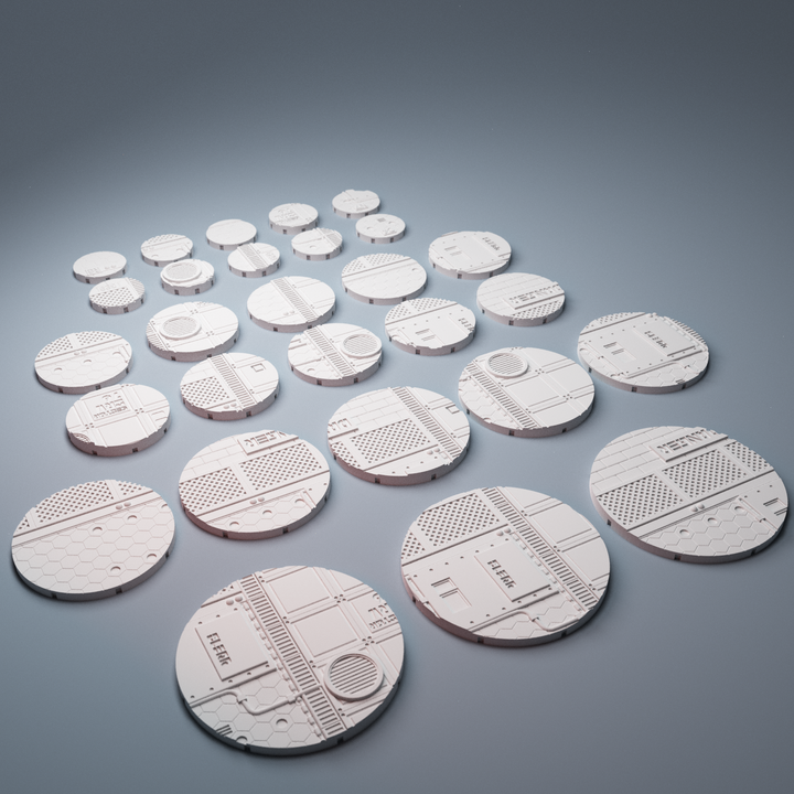 Corvus Games Terrain 3D printable City Infinity bases for 28mm - 40mm tabletop miniatures wargames