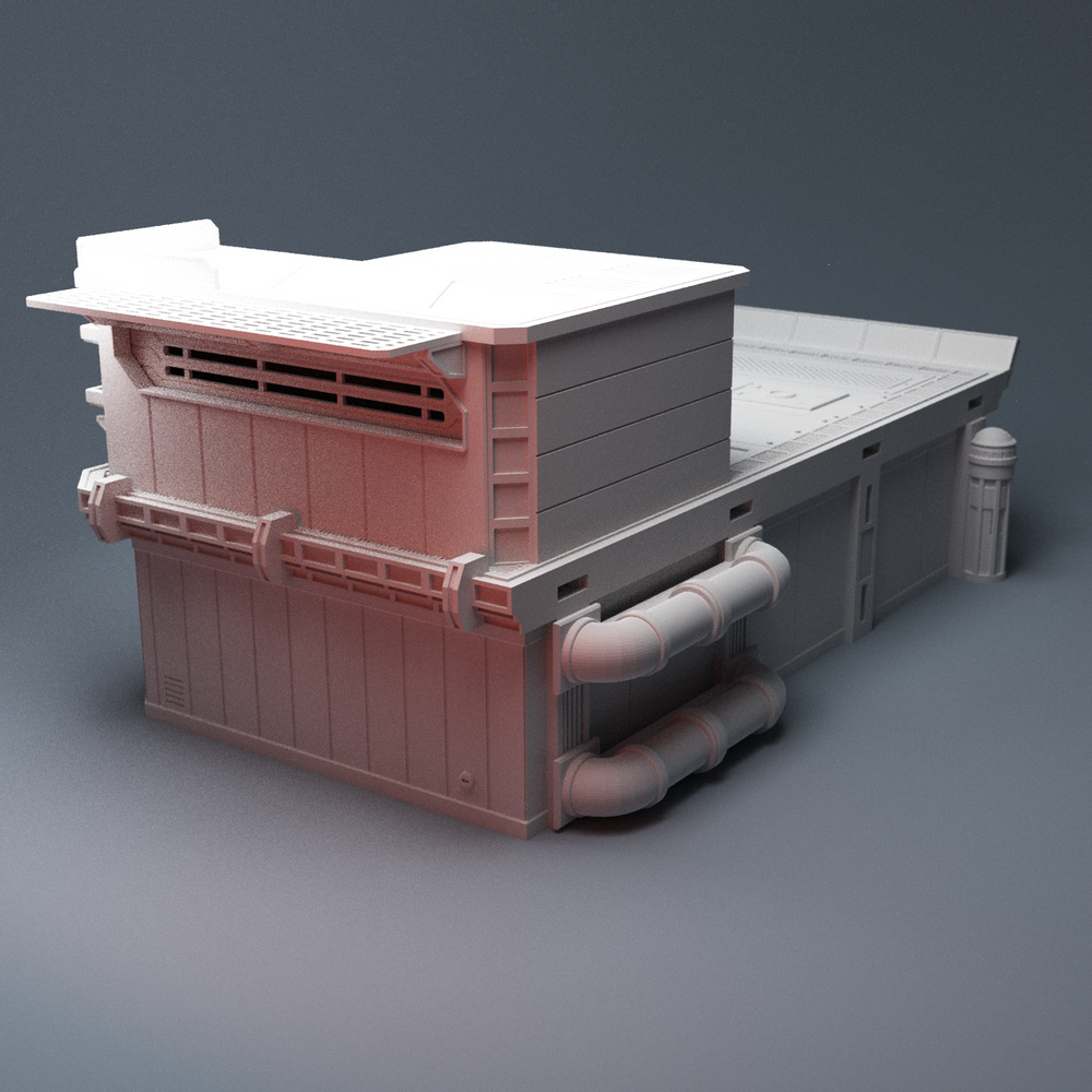 Corvus Games Terrain 3D printable Command Platform for Star Wars Legion, Warpath, Warhammer 40k, Infinity, Necromunda, Beyond The Gate of Antares, Star Breach, Judge Dredd, Kill Team