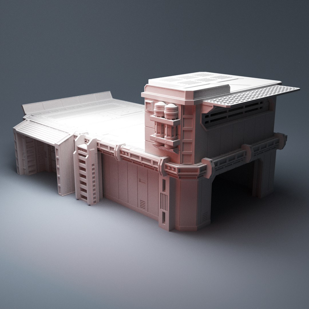 Corvus Games Terrain 3D printable Command Platform for Star Wars Legion, Warpath, Warhammer 40k, Infinity, Necromunda, Beyond The Gate of Antares, Star Breach, Judge Dredd, Kill Team
