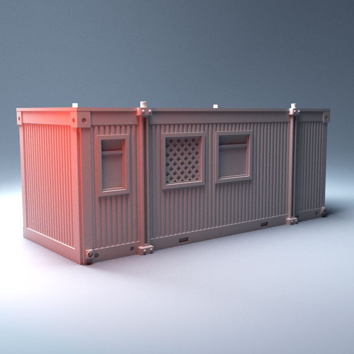 Corvus Games Terrain 3D printable Construction Site Office 40mm scale compatible with 28mm - 34mm tabletop wargaming like Marvel Crisis Protocol