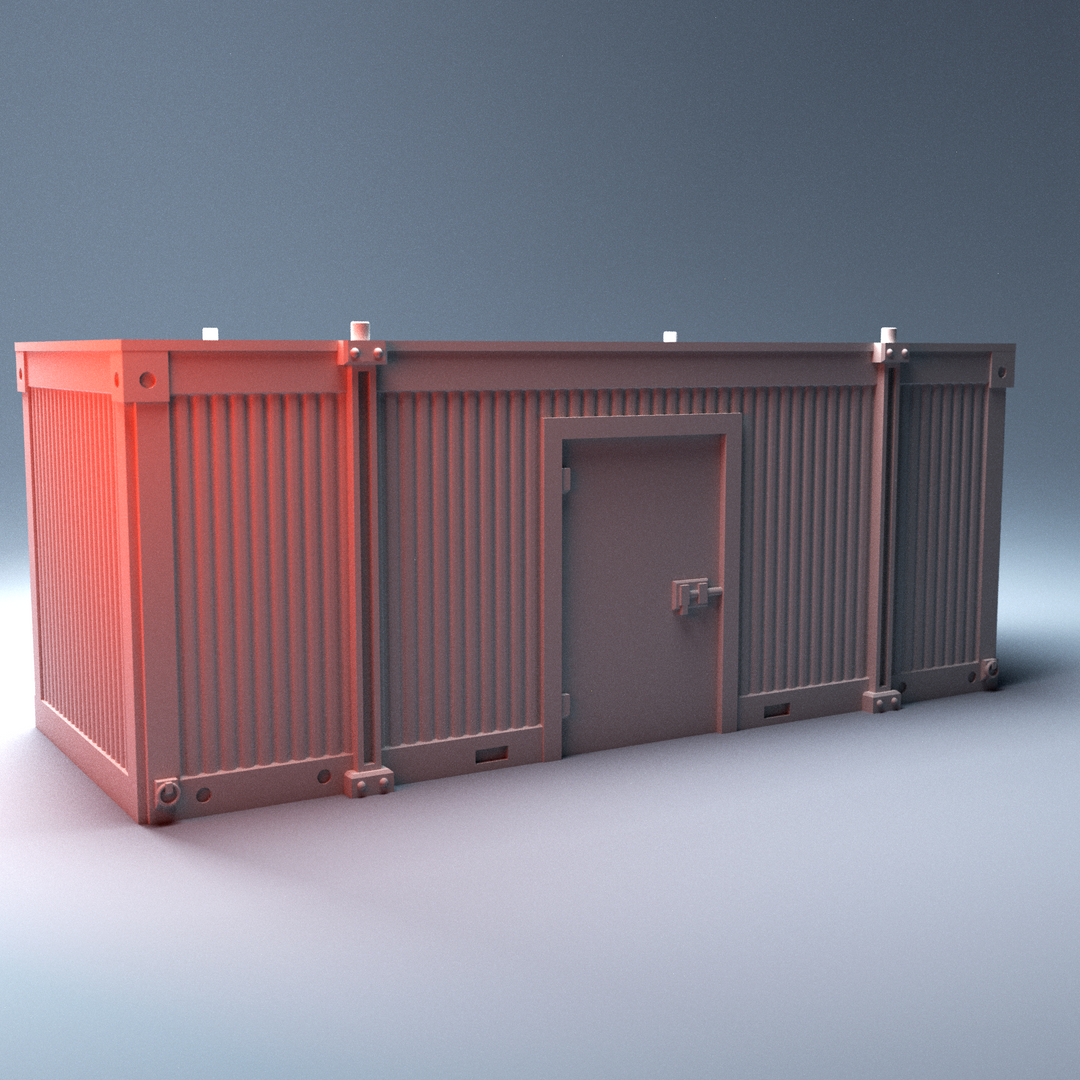 Corvus Games Terrain 3D printable Construction Site Office 40mm scale compatible with 28mm - 34mm tabletop wargaming like Marvel Crisis Protocol