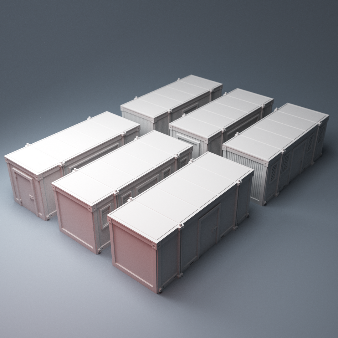 Corvus Games Terrain 3D printable Construction Site Office 40mm scale compatible with 28mm - 34mm tabletop wargaming like Marvel Crisis Protocol