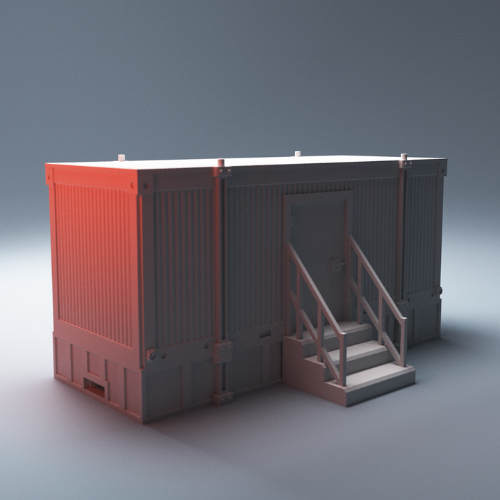 Corvus Games Terrain 3D printable Construction Site Office 40mm scale compatible with 28mm - 34mm tabletop wargaming like Marvel Crisis Protocol