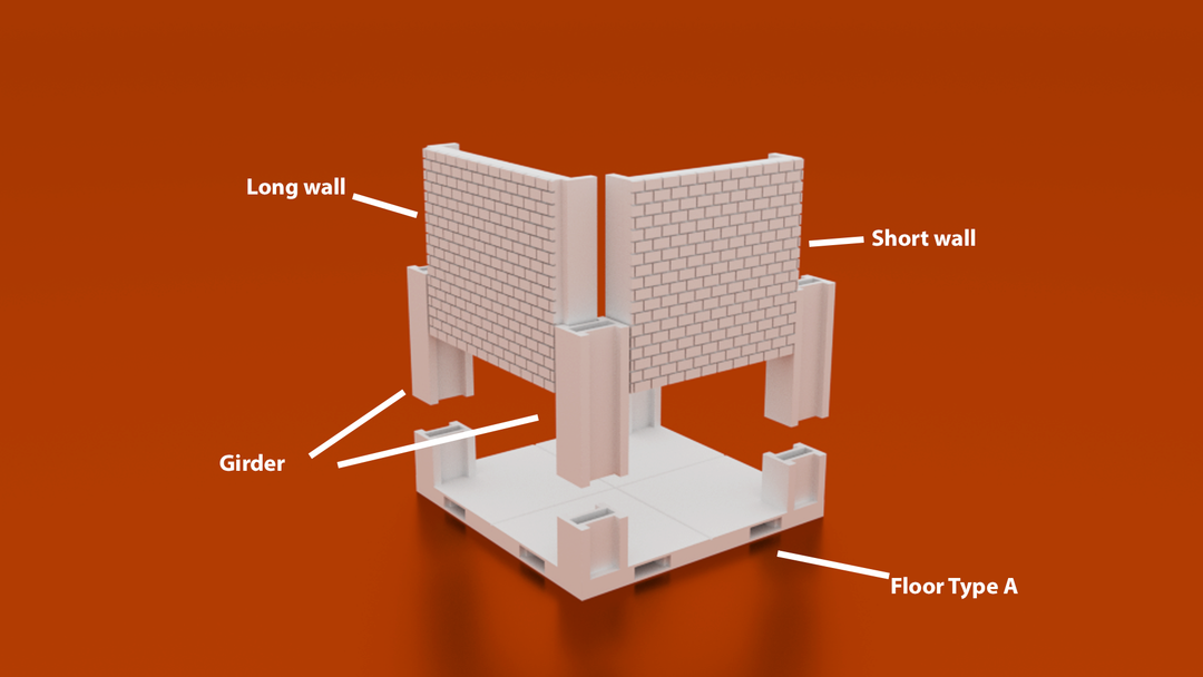 Corvus Games Terrain 3D printable Construction Site for 28mm wargames like Fallout, The Walking Dead, Marvel Crisis Protocol