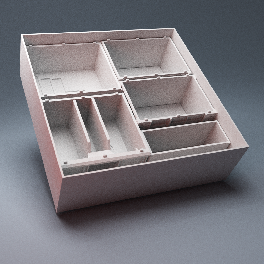 Corvus Games Terrain 3D printable Core Box Terrain holders compatible with Crisis Protocol tabletop wargaming