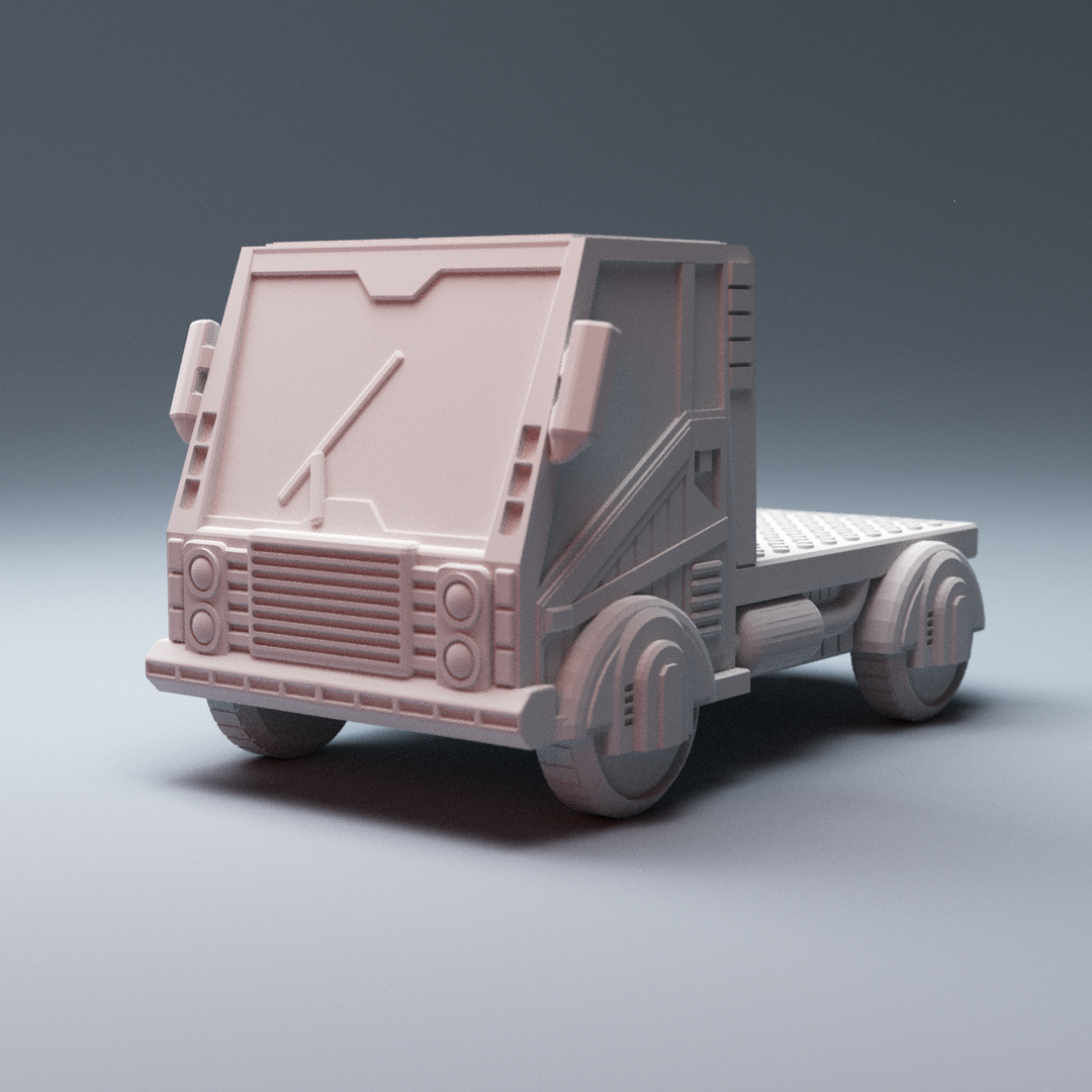 Corvus Games Terrain 3D printable Cyberpunk scifi Small Utility Vehicle for 28mm tabletop miniatures wargames