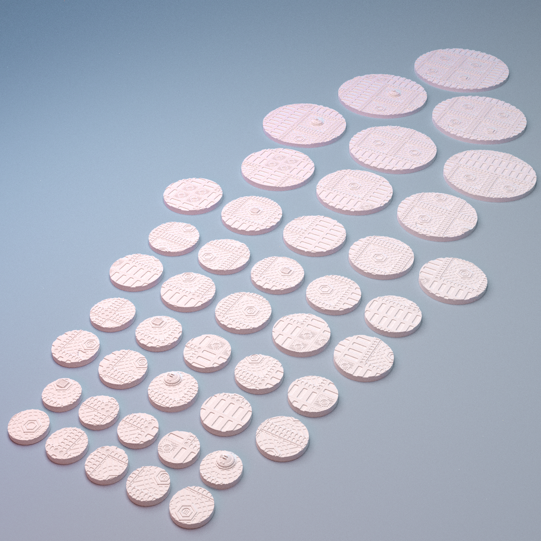 Corvus Games Terrain 3D printable Diregloom miniatures bases for 28mm - 32mm grimdark scifi tabletop wargaming