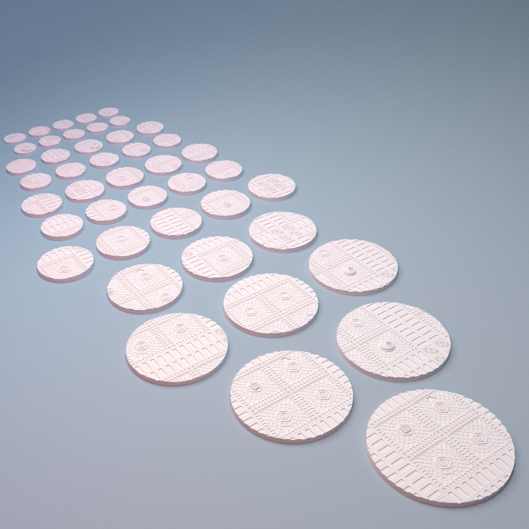 Corvus Games Terrain 3D printable Diregloom miniatures bases for 28mm - 32mm grimdark scifi tabletop wargaming