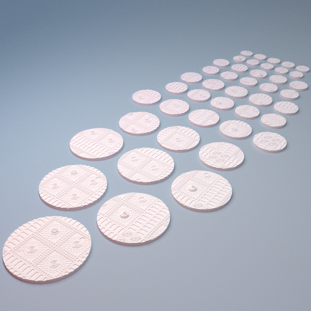 Corvus Games Terrain 3D printable Diregloom miniatures bases for 28mm - 32mm grimdark scifi tabletop wargaming