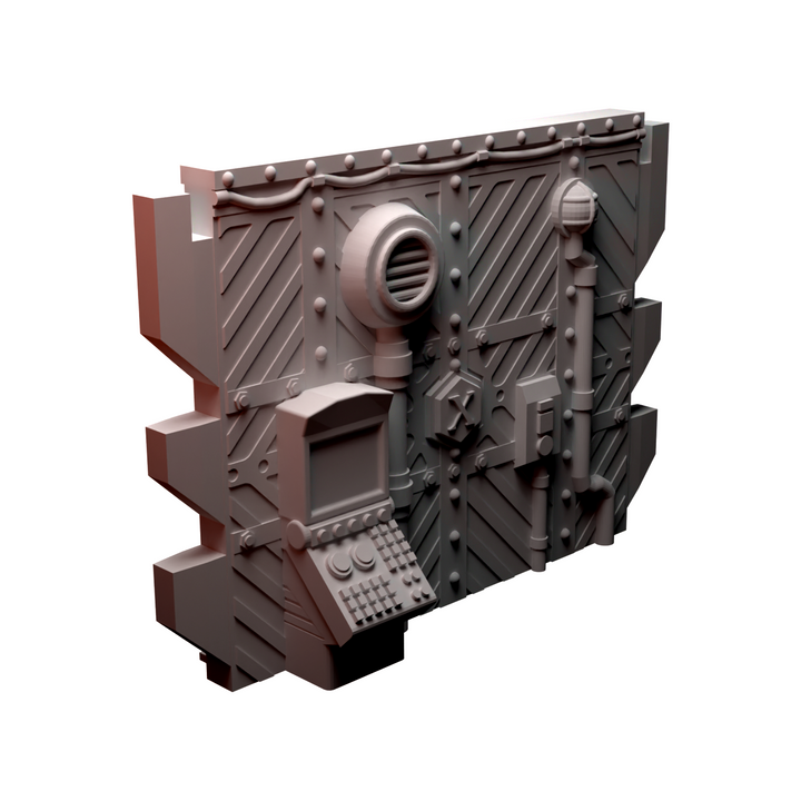 Corvus Games Terrain 3D printable Diregloom modular walls and corridors for 28mm - 32mm grimdark scifi tabletop wargaming
