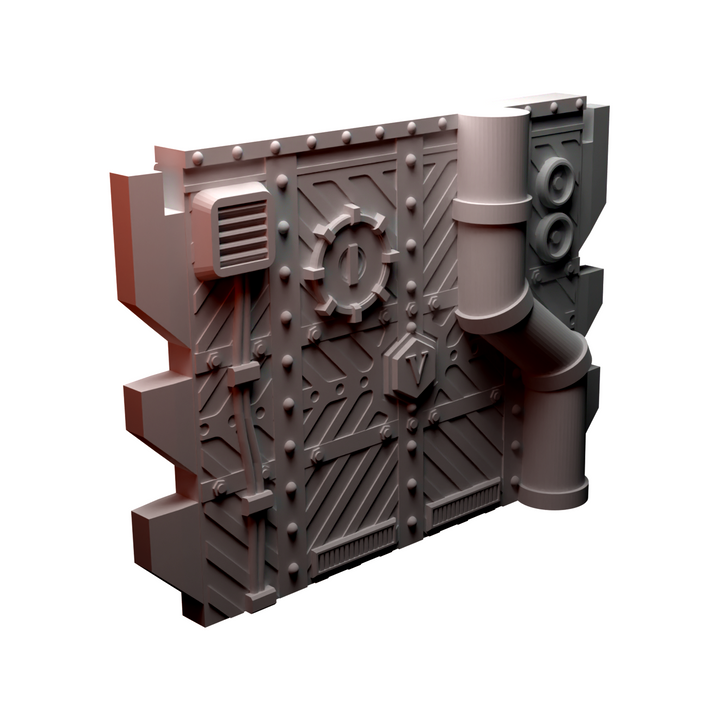 Corvus Games Terrain 3D printable Diregloom modular walls and corridors for 28mm - 32mm grimdark scifi tabletop wargaming