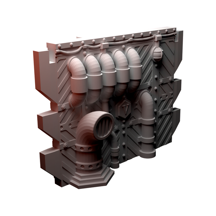 Corvus Games Terrain 3D printable Diregloom modular walls and corridors for 28mm - 32mm grimdark scifi tabletop wargaming