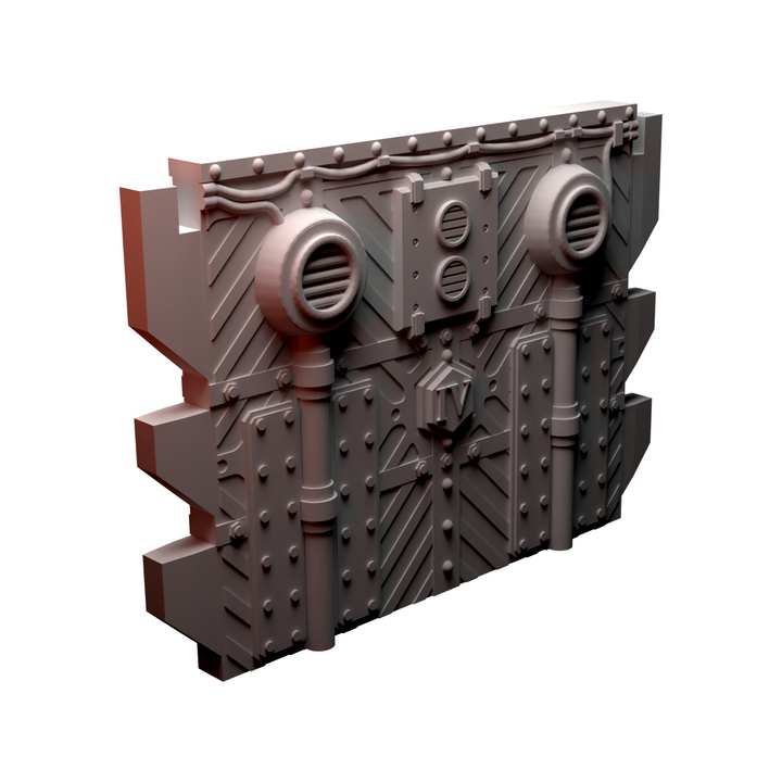 Corvus Games Terrain 3D printable Diregloom modular walls and corridors for 28mm - 32mm grimdark scifi tabletop wargaming