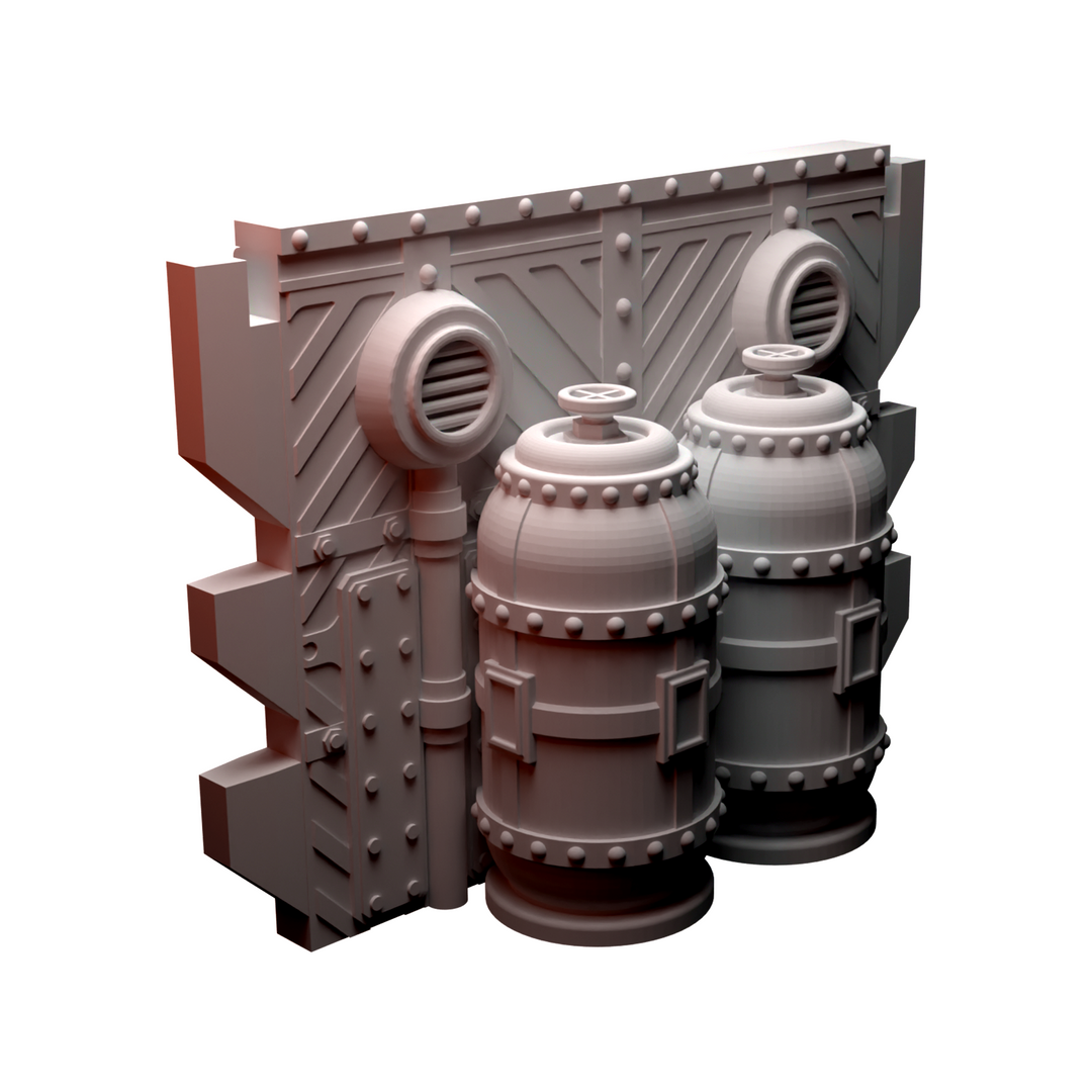 Corvus Games Terrain 3D printable Diregloom modular walls and corridors for 28mm - 32mm grimdark scifi tabletop wargaming