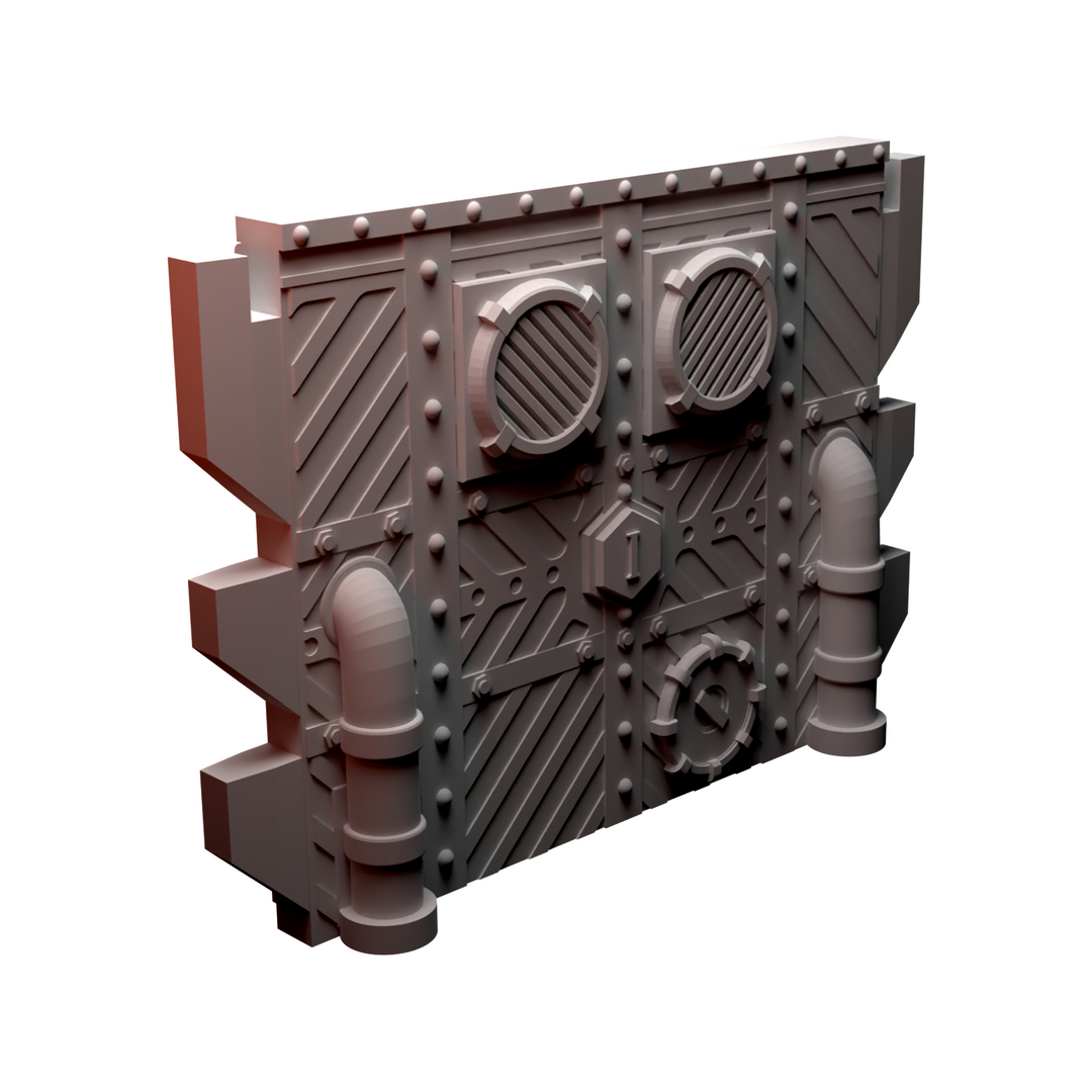 Corvus Games Terrain 3D printable Diregloom modular walls and corridors for 28mm - 32mm grimdark scifi tabletop wargaming