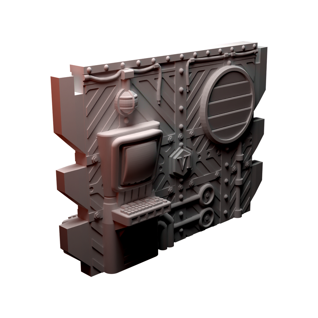 Corvus Games Terrain 3D printable Diregloom modular walls and corridors for 28mm - 32mm grimdark scifi tabletop wargaming