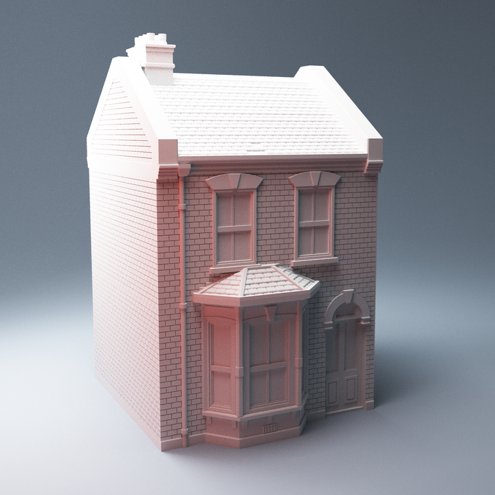 Corvus Games Terrain 3D printable English Terraced House for The Walking Dead, Last Days, This Is Not A Test, Marvel Crisis Protocol, 28mm - 40mm wargames