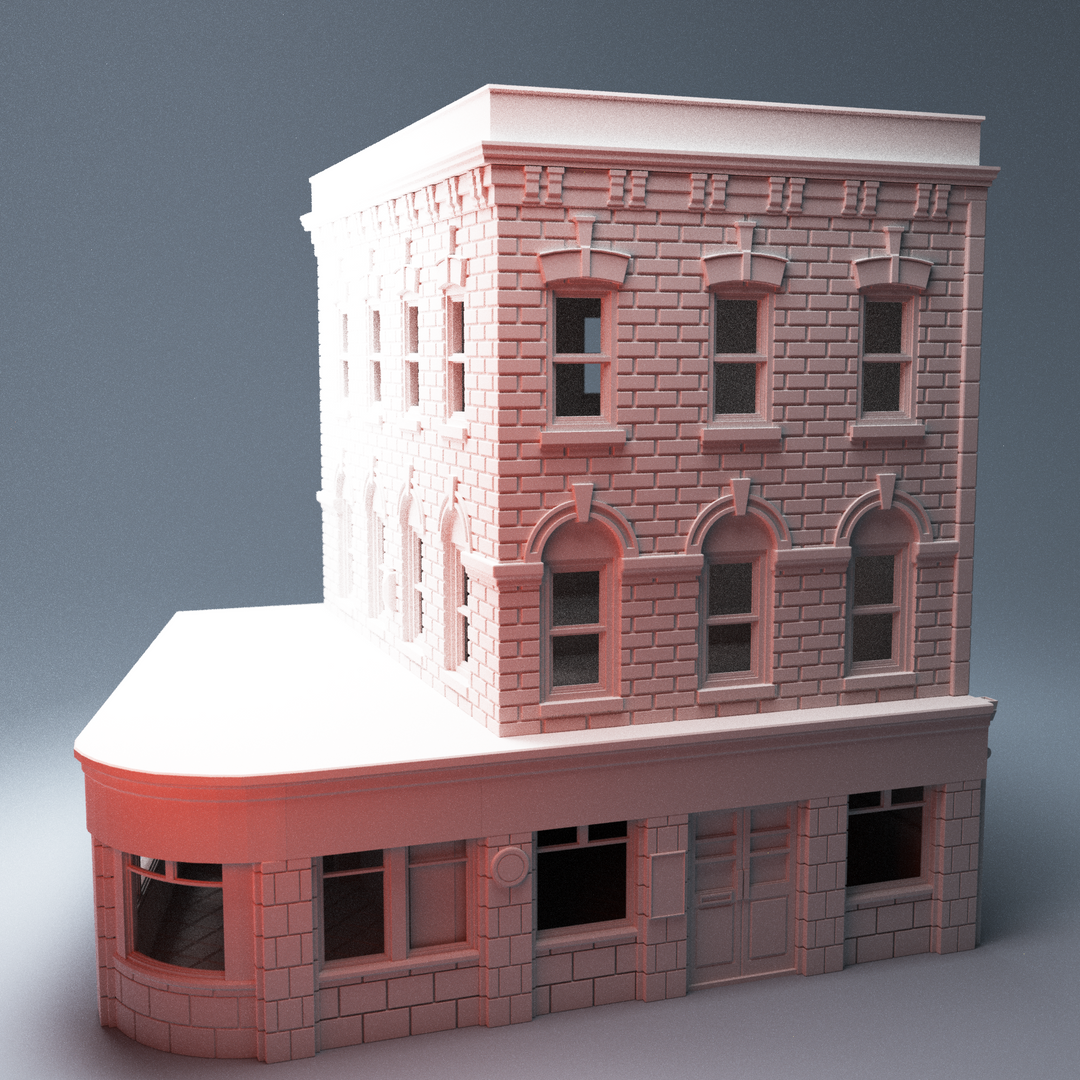 Corvus Games Terrain 3D printable English Winchester Pub for The Walking Dead, Last Days, This Is Not A Test, Marvel Crisis Protocol and other survival games and WW2 Springfield Tavern Shaun of the Dead Zombie Apocalypse