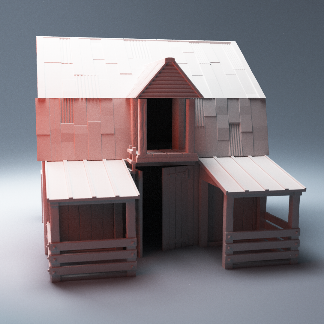 Corvus Games Terrain 3D printable Farm Barn for The Walking Dead, Last Days, This Is Not A Test, Marvel Crisis Protocol Zombie Apocalypse Greene Family Barn