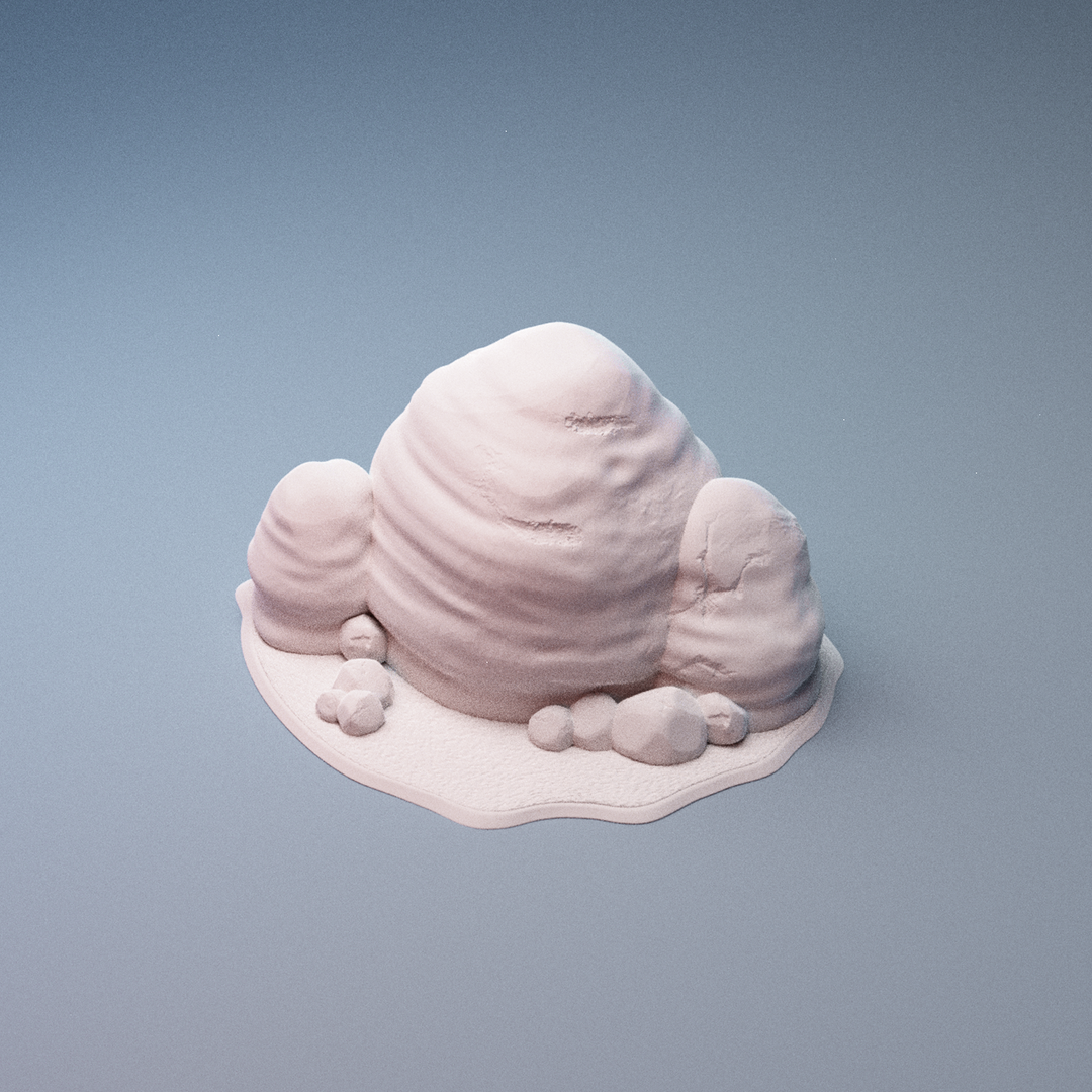 Corvus Games Terrain 3D printable Haarapan Plains Rocky Scatter for 28mm - 34mm scifi tabletop wargaming