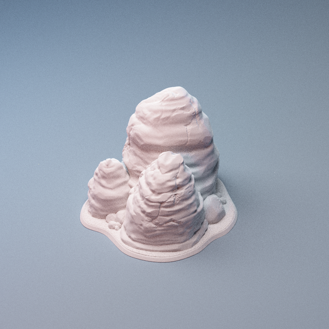 Corvus Games Terrain 3D printable Haarapan Plains Rocky Scatter for 28mm - 34mm scifi tabletop wargaming