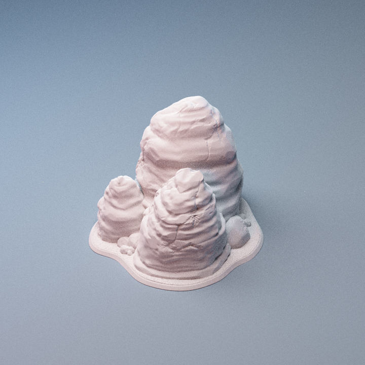 Corvus Games Terrain 3D printable Haarapan Plains Rocky Scatter for 28mm - 34mm scifi tabletop wargaming