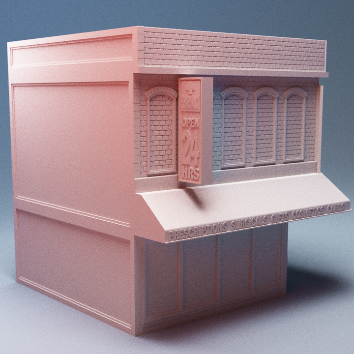 Corvus Games Terrain 3D printable Hells Kitchen terrain for 28mm - 40mm urban tabletop wargaming