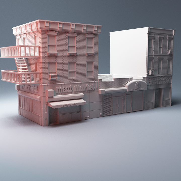 Corvus Games Terrain 3D printable Hells Kitchen Urban Bundle for The Walking Dead, Last Days, This Is Not A Test, Marvel Crisis Protocol, 28mm - 40mm wargames